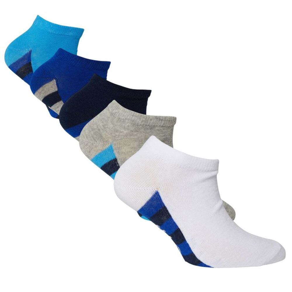 Nicce Childrens/Kids Lettering No-Show Socks (Pack of 5) / Multicolored
